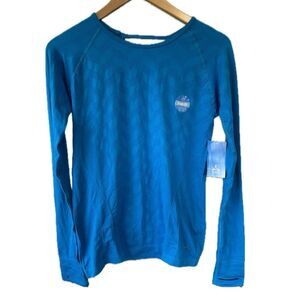 Aspire Women's NWT Seamless Crew Neck Long Sleeve Thumb Hole Runners Top XL